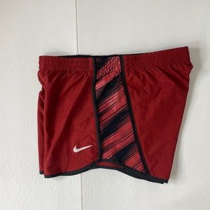 Nike Red and Black Athletic Shorts